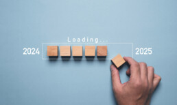 A block-based representation of a Loading bar going from 2024 to 2025
